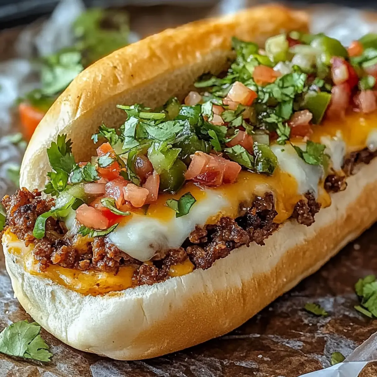 Mexican Chopped Cheese Sandwich