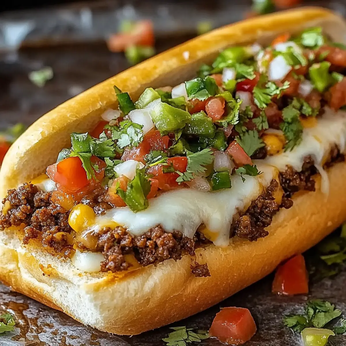 Mexican Chopped Cheese Sandwich