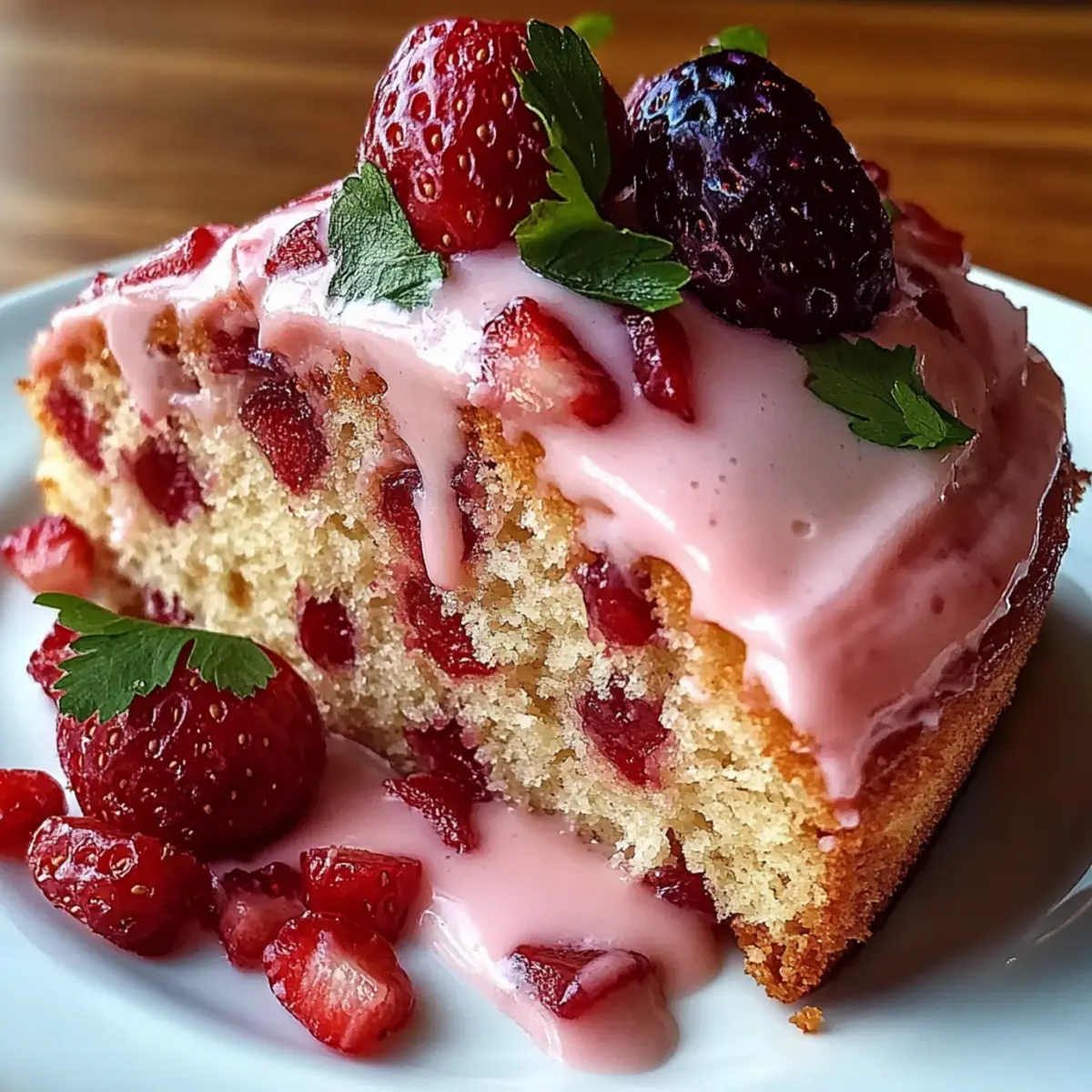 Moist Strawberry Milkshake Pound Cake