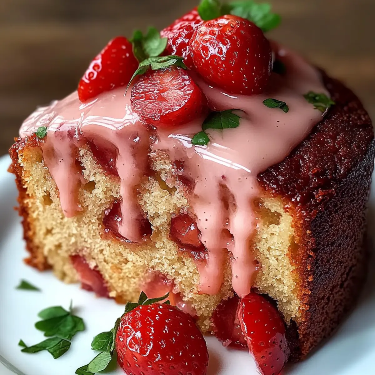 Moist Strawberry Milkshake Pound Cake