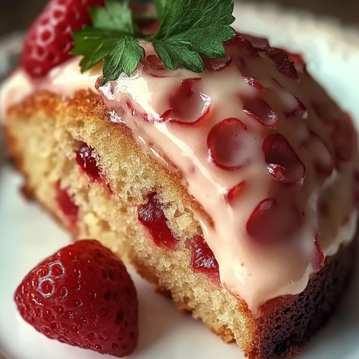 Moist Strawberry Milkshake Pound Cake
