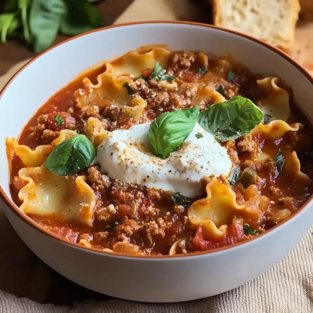 One-Pot Lasagna Soup