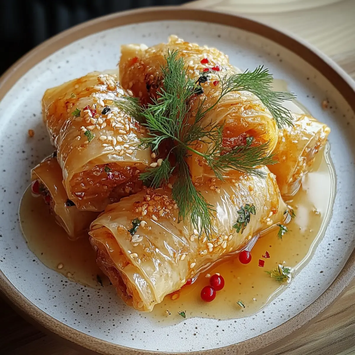 Oven Fried Feta Rolls with Chili Honey