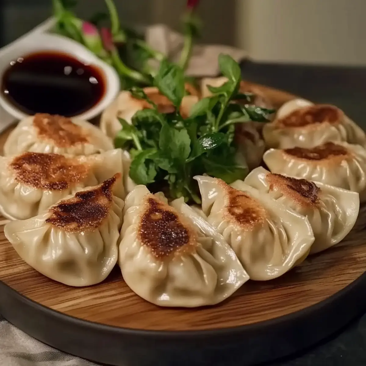 Pan-Fried Chicken Dumplings