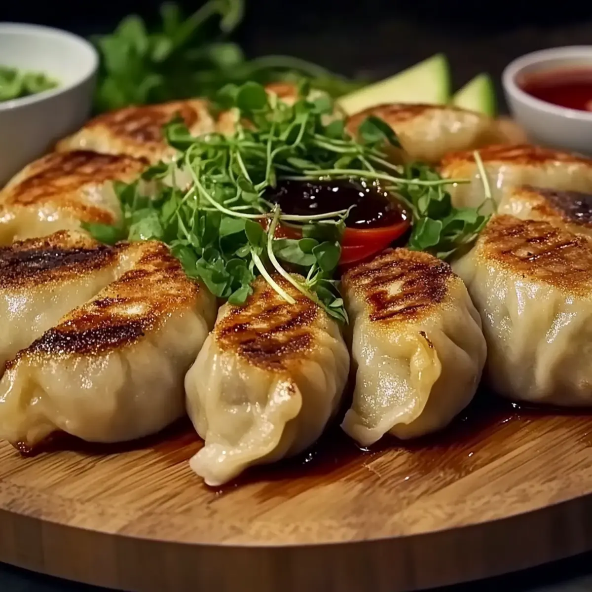 Pan-Fried Chicken Dumplings