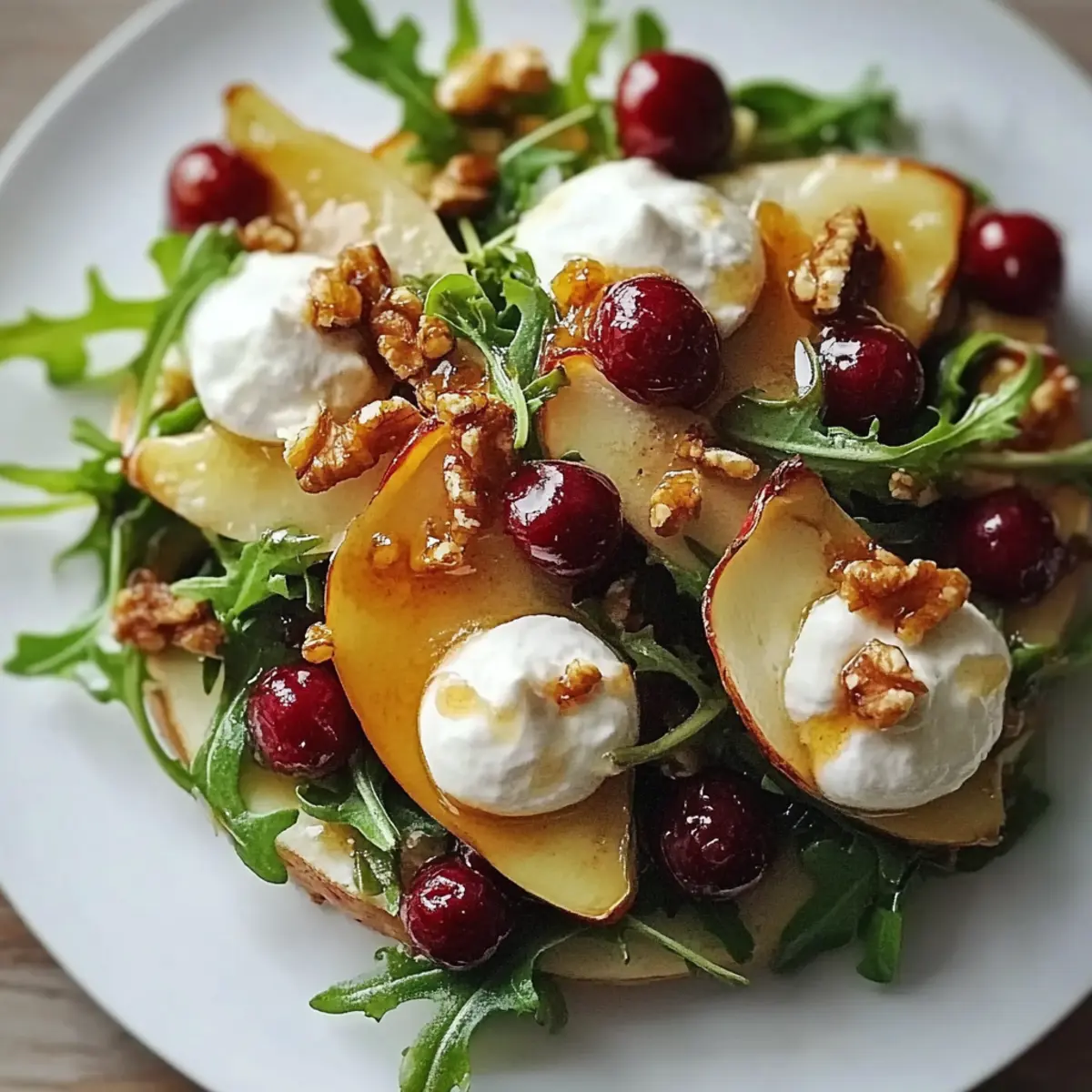 Pear and Arugula Salad with Honey Vinaigrette
