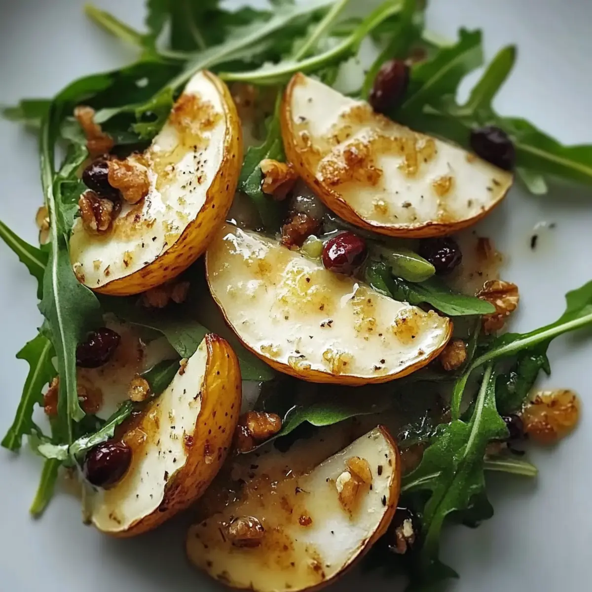 Pear and Arugula Salad with Honey Vinaigrette