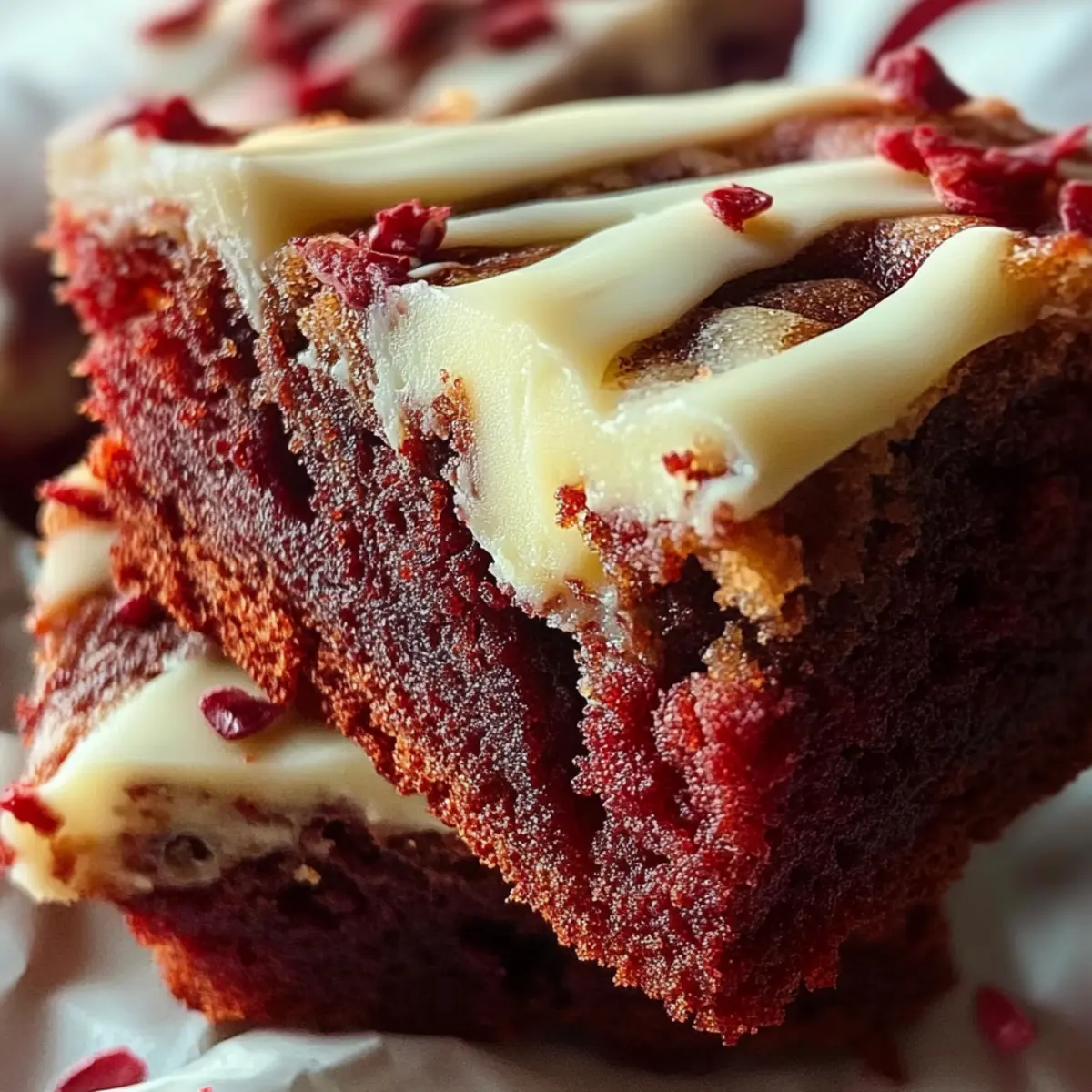 Red Velvet Cookie Bars