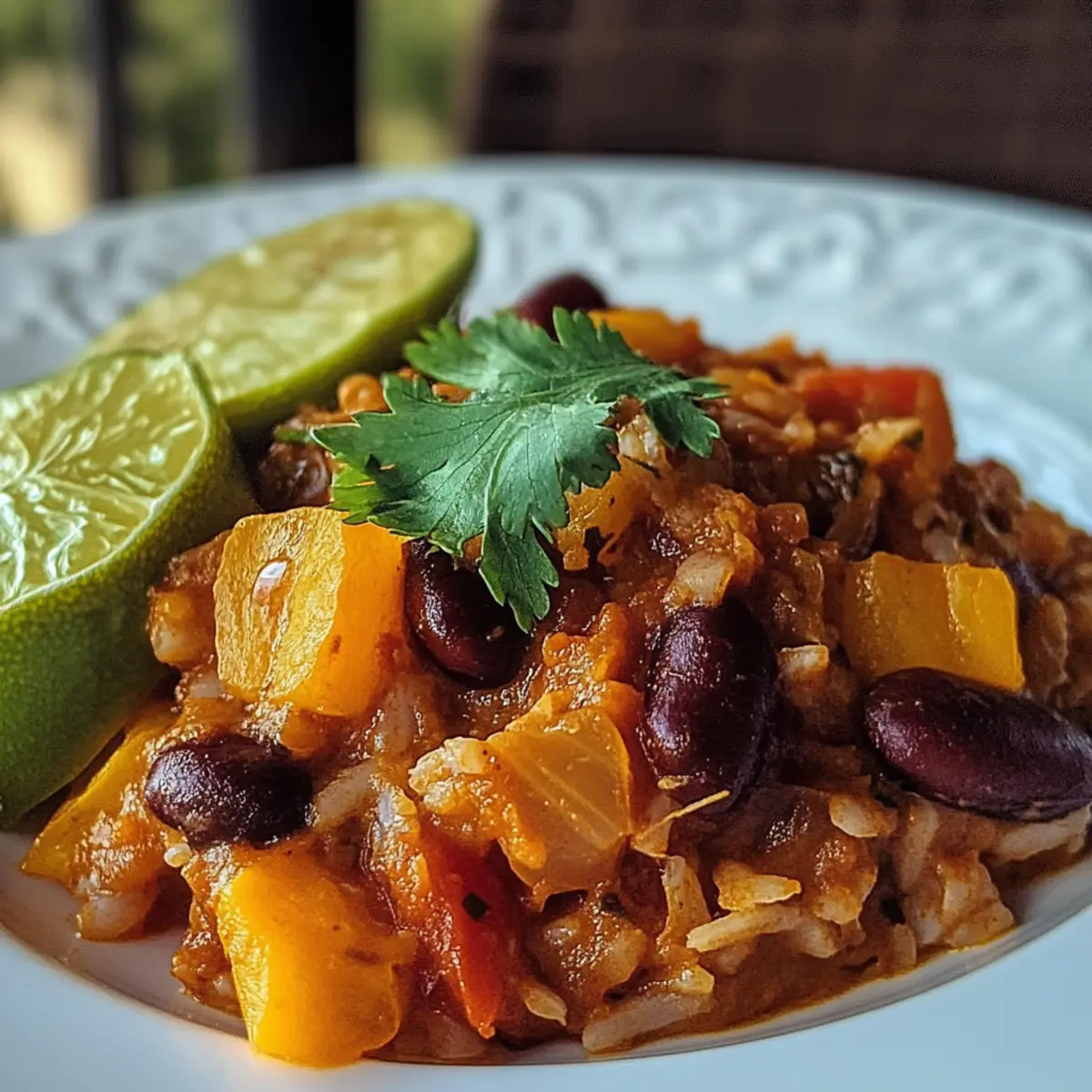 Rice and Bean Casserole with Sweet Potatoes