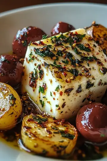 Roasted Potatoes with Baked Feta and Garlic