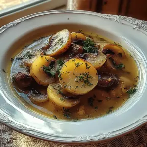 Russian Potato and Mushroom Soup