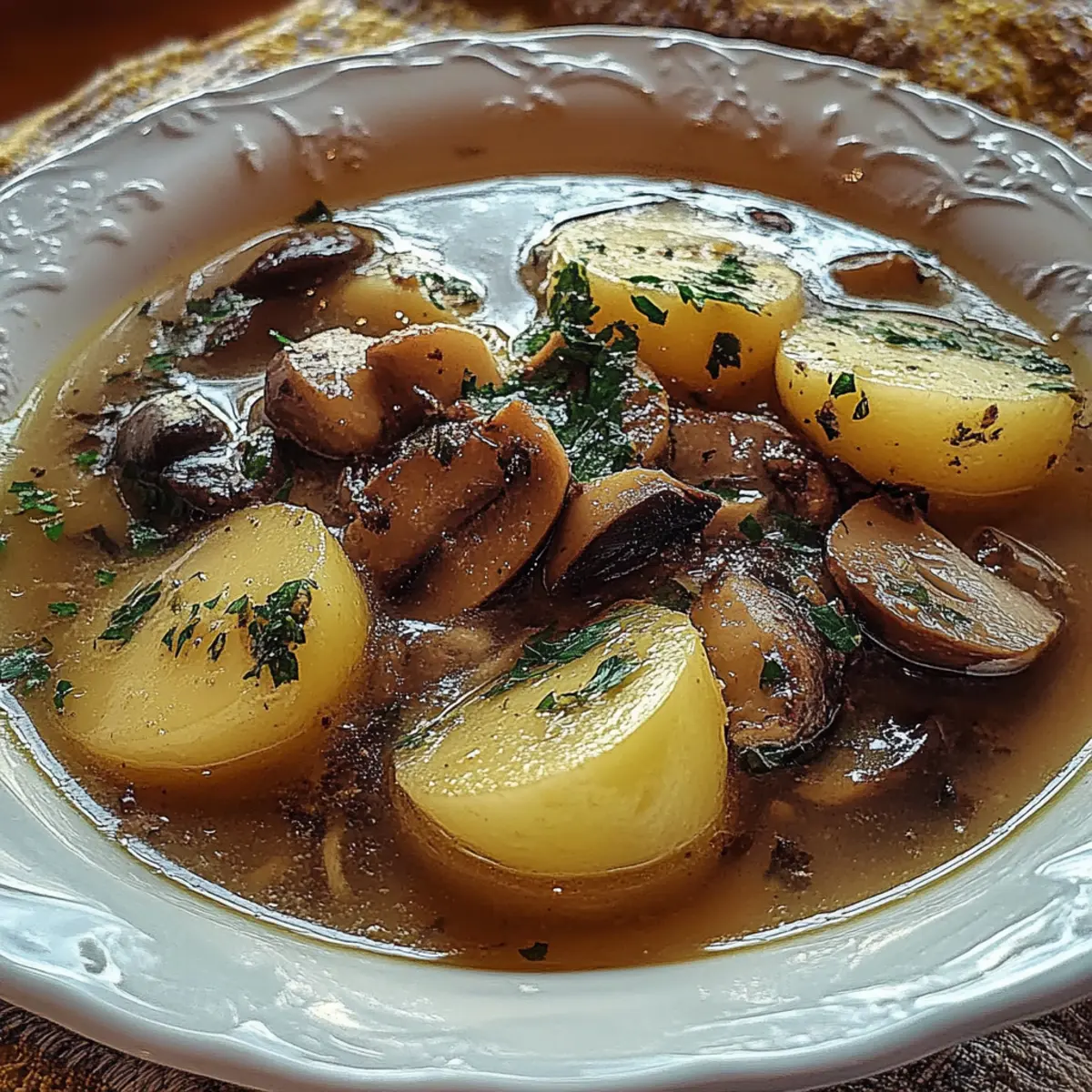 Russian Potato and Mushroom Soup