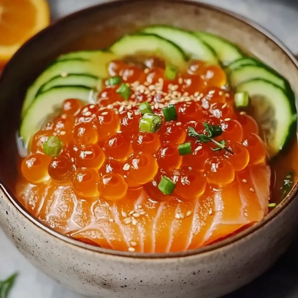 Salmon Crudo with Citrus Soy Dressing