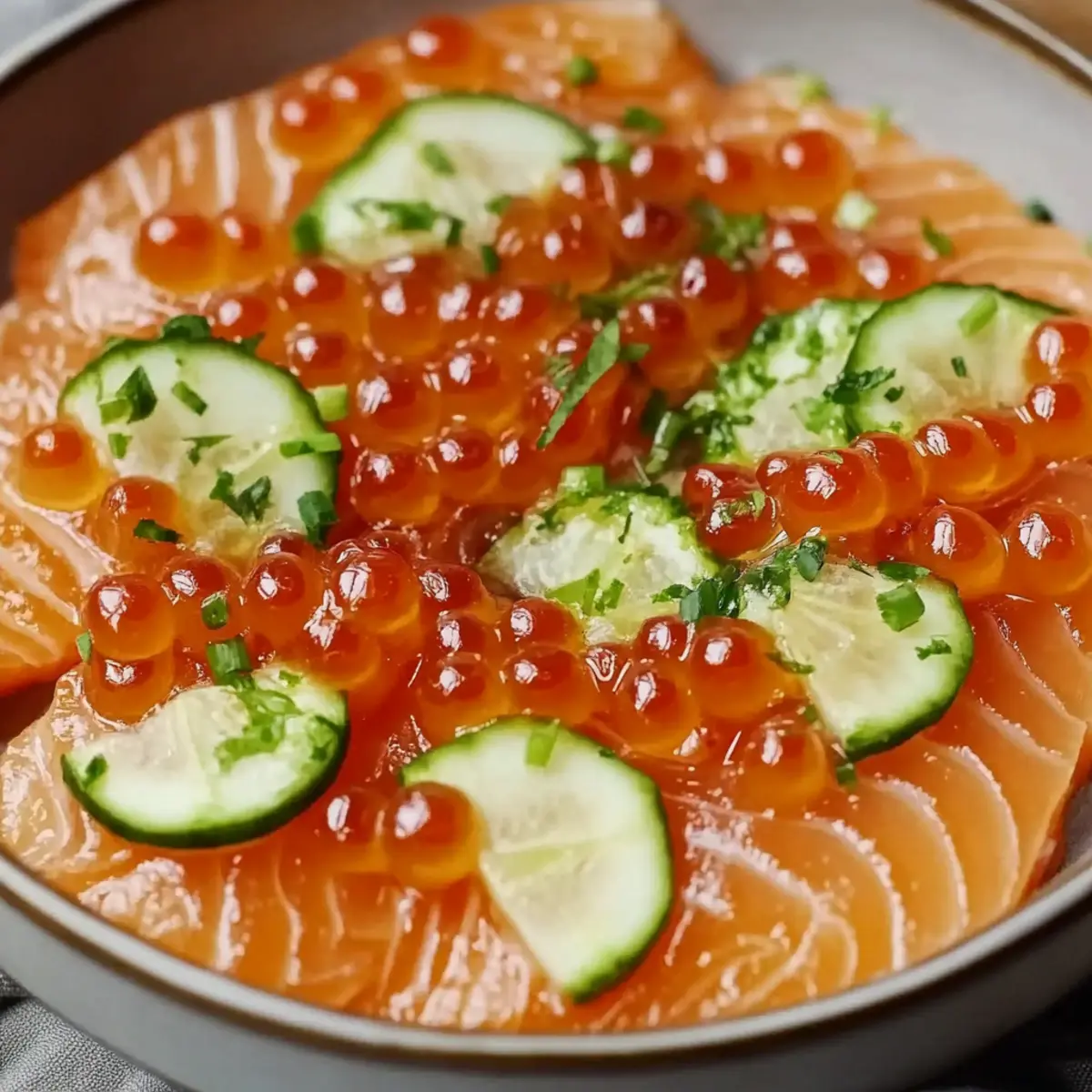 Salmon Crudo with Citrus Soy Dressing