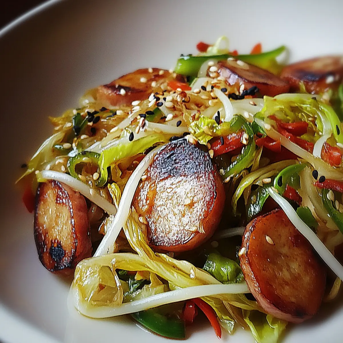 Sausage and Cabbage Stir Fry