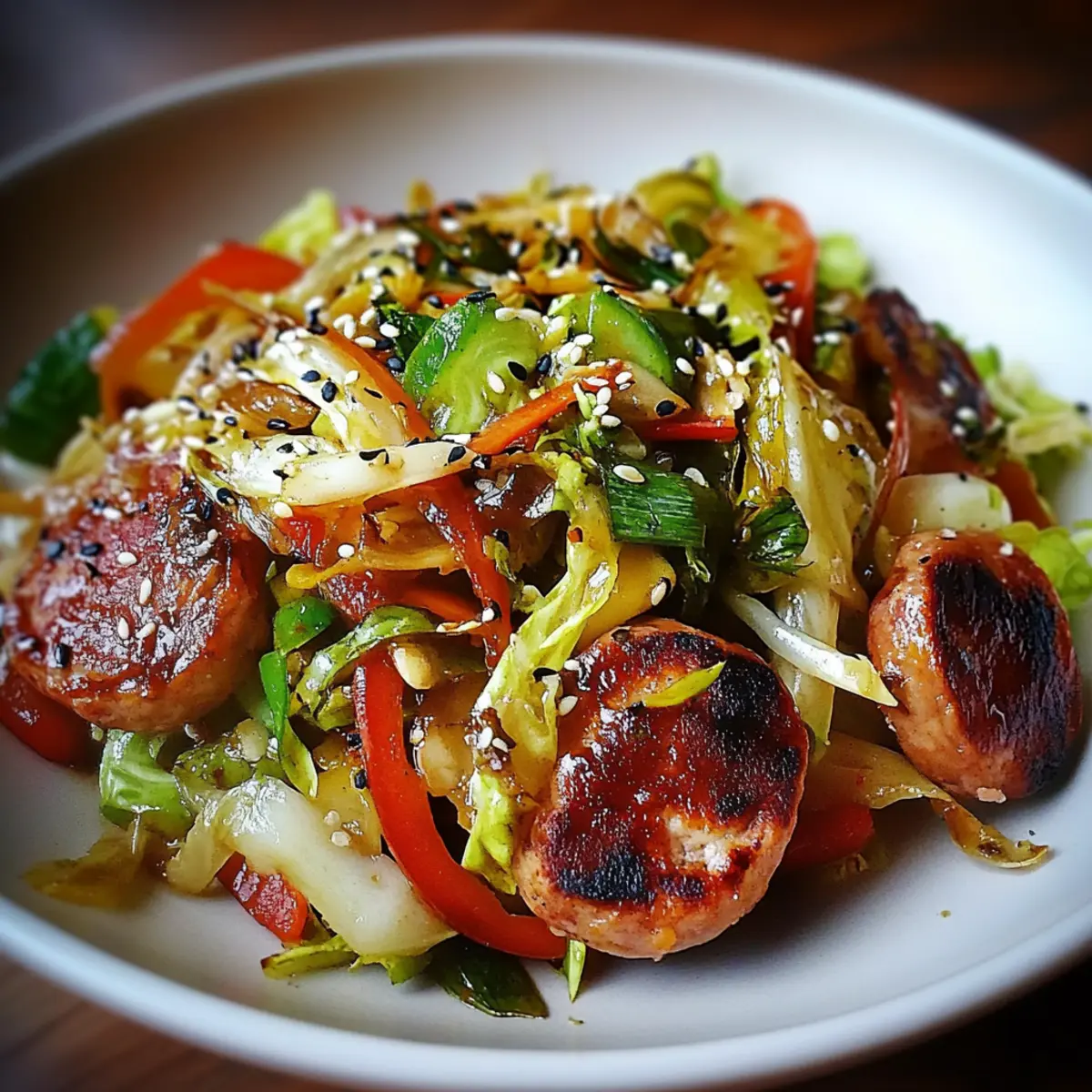 Sausage and Cabbage Stir Fry