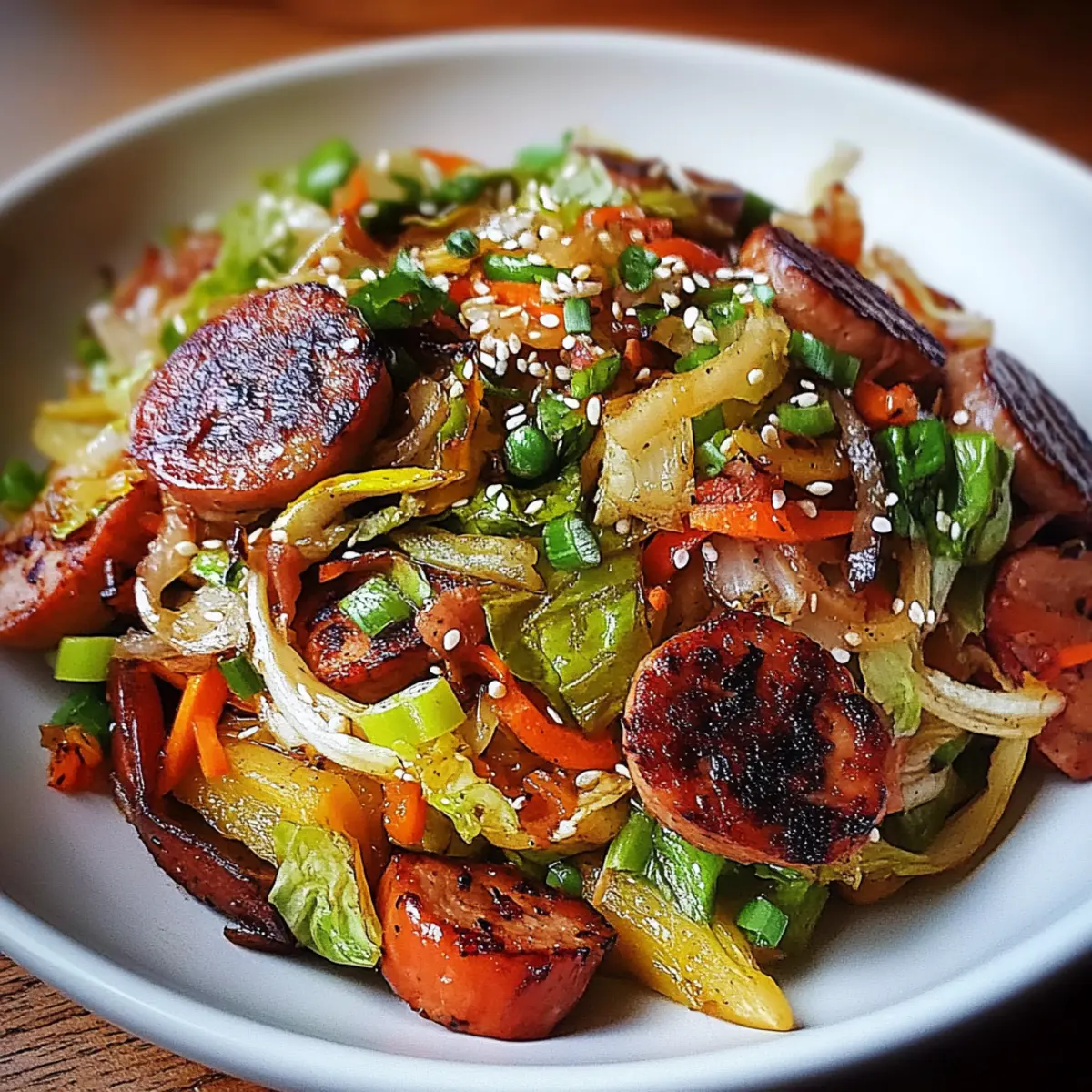 Sausage and Cabbage Stir Fry