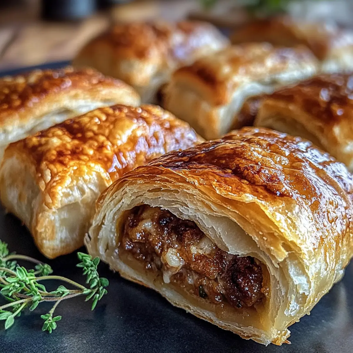 Savory French Onion Sausage Rolls
