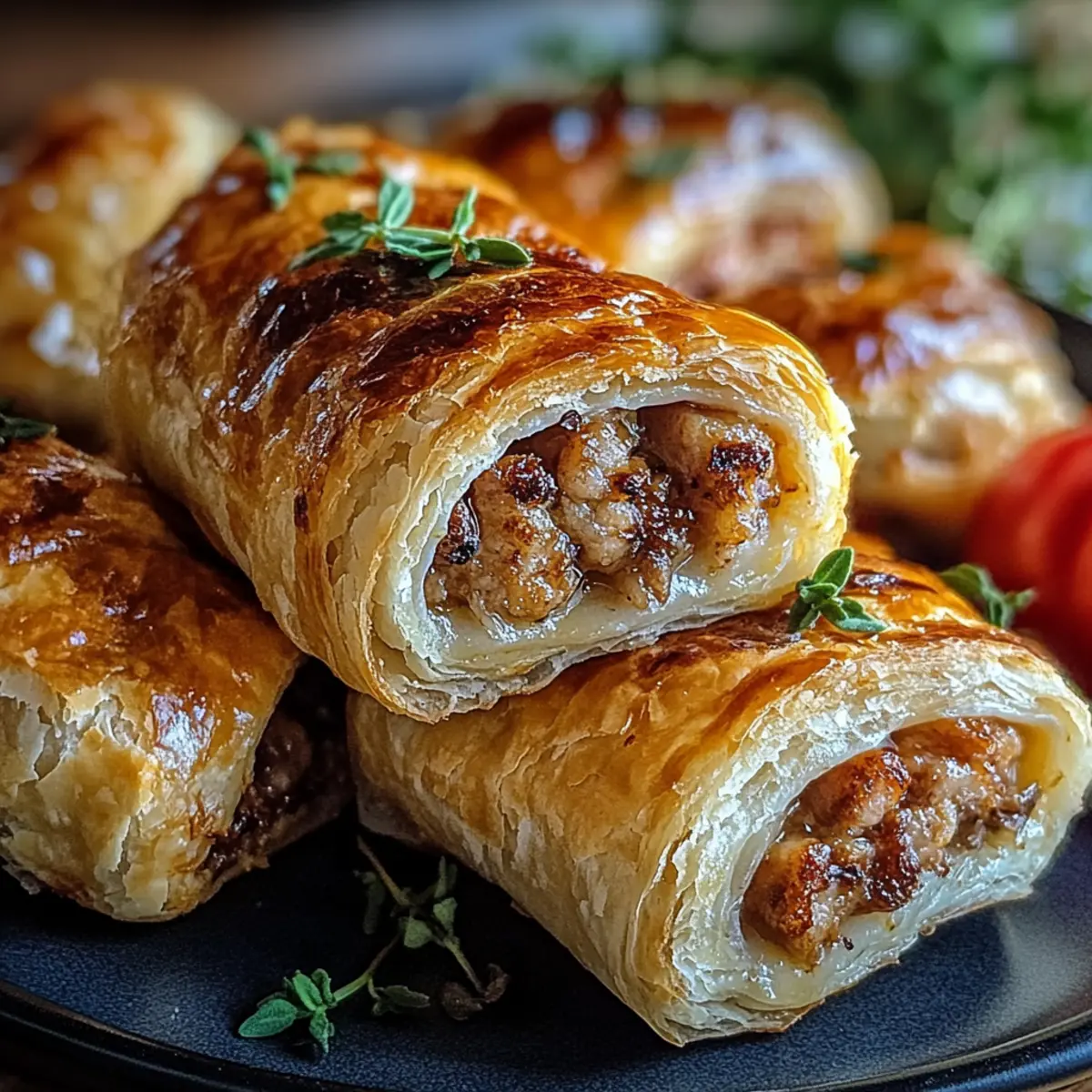 Savory French Onion Sausage Rolls