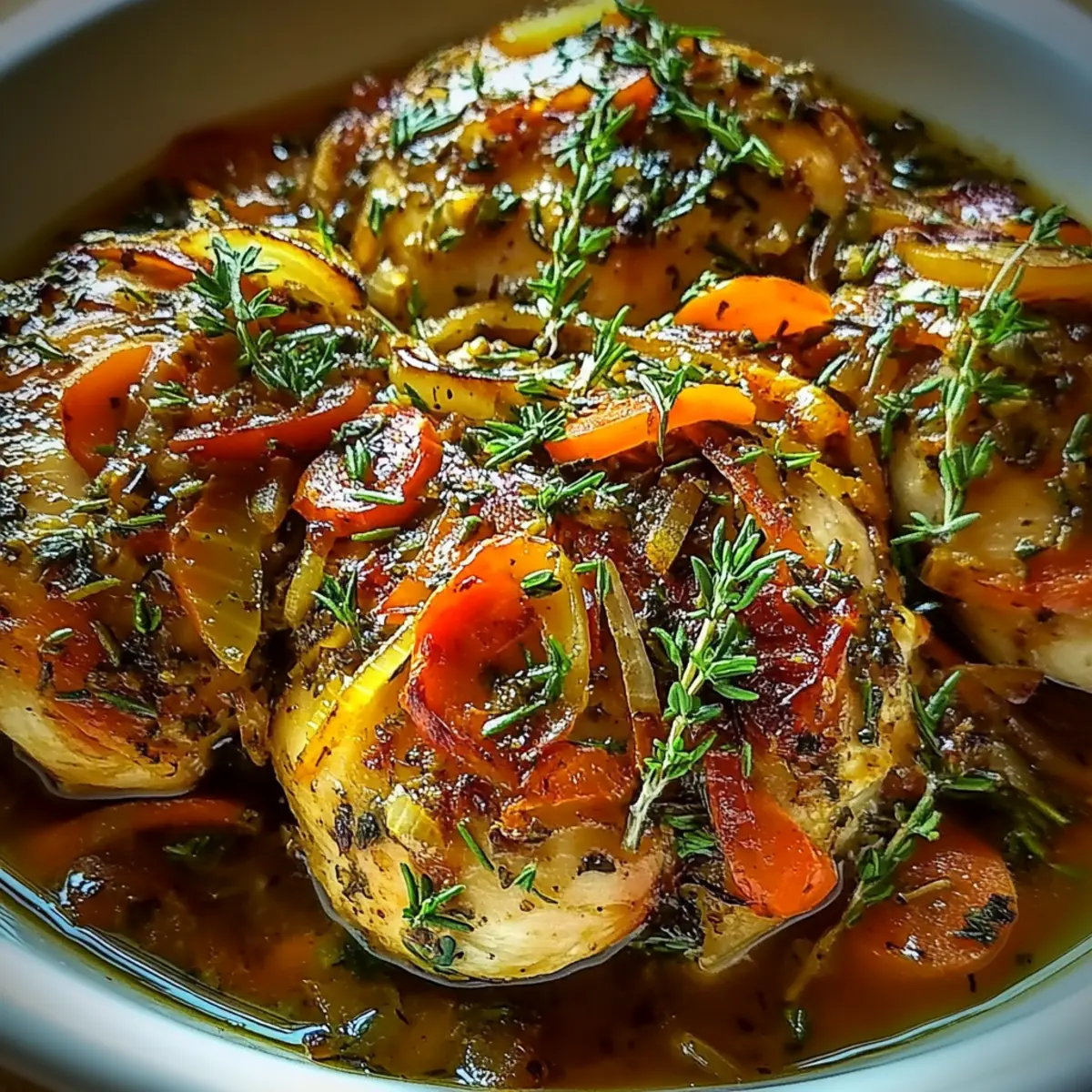 Savory Slow-Cooked Herb-Infused Crockpot Chicken