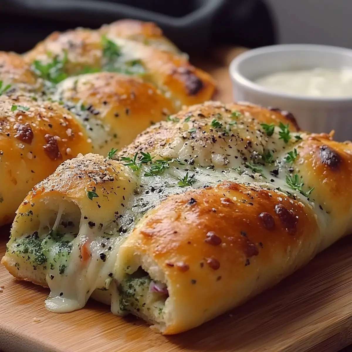 Soft Alfredo Chicken Bread