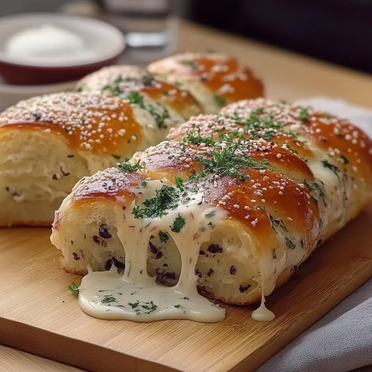 Soft Alfredo Chicken Bread