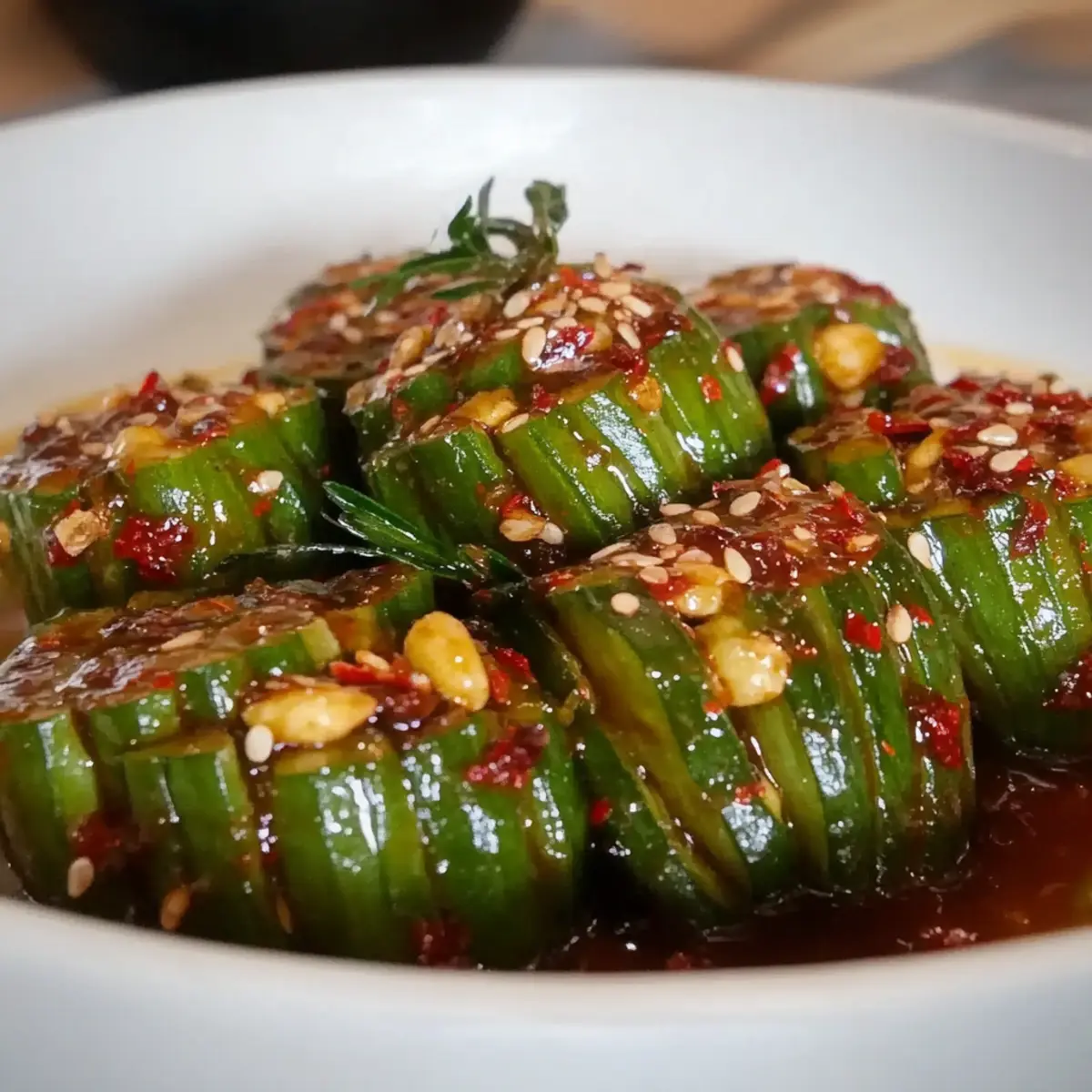 Spicy Spiral Cucumber Salad
