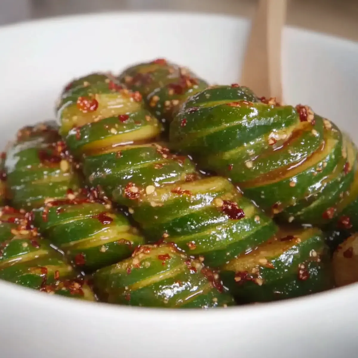Spicy Spiral Cucumber Salad