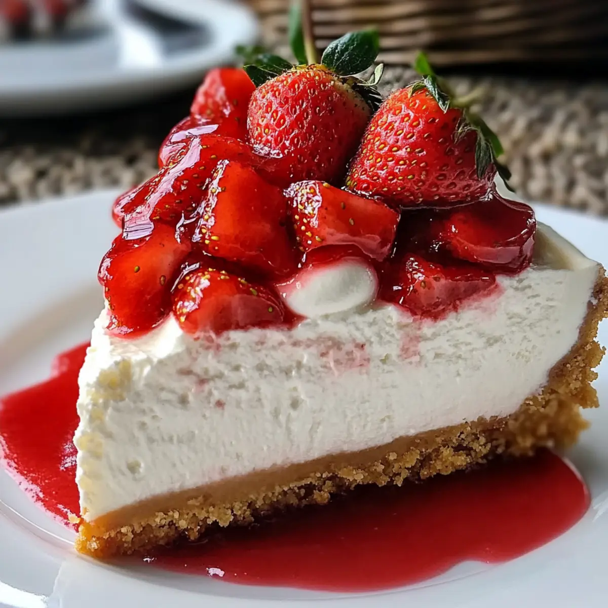 Strawberry Topped Cheesecake Dessert