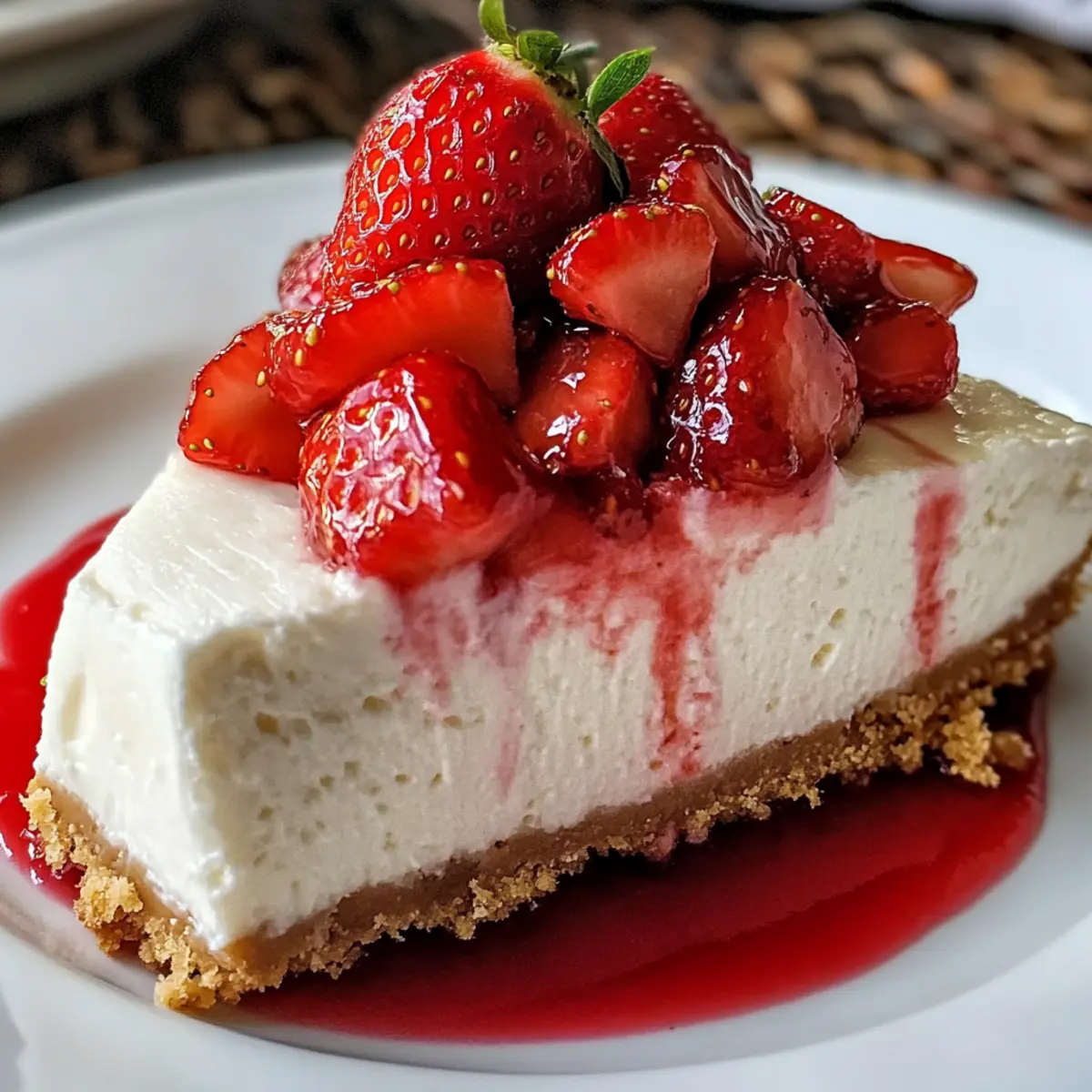 Strawberry Topped Cheesecake Dessert