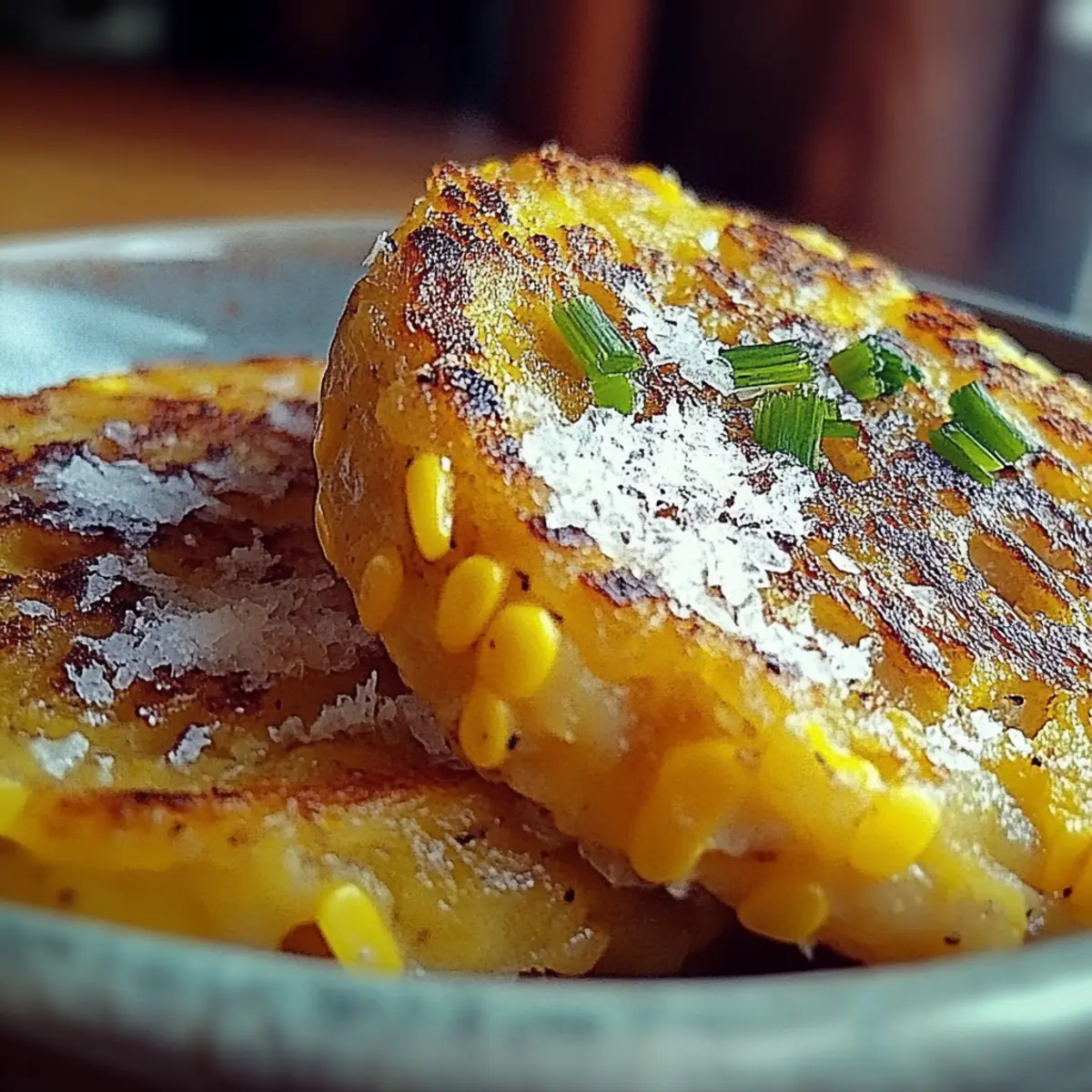 Venezuelan Sweet Corn Cachapas with Melty Cheese