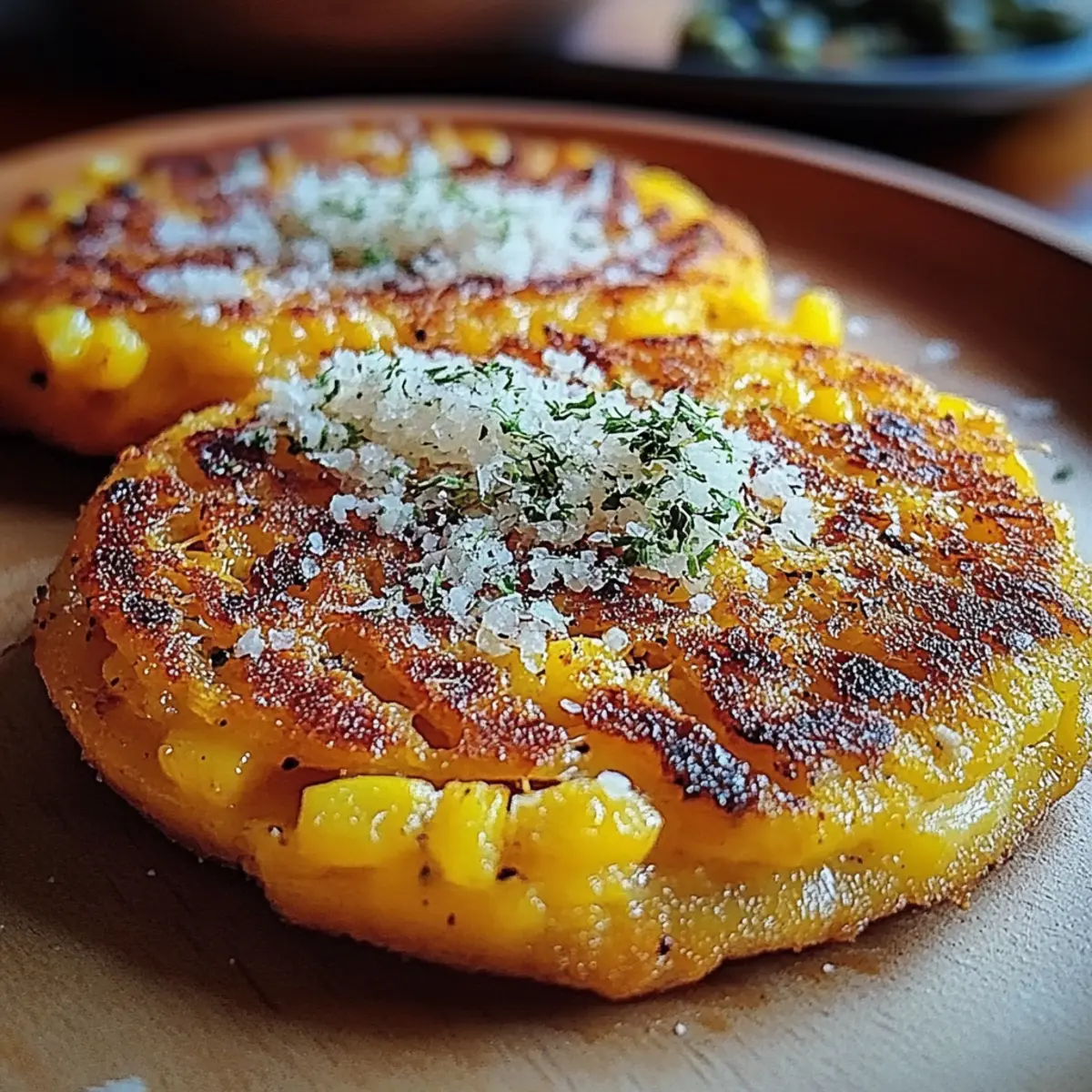 Venezuelan Sweet Corn Cachapas with Melty Cheese