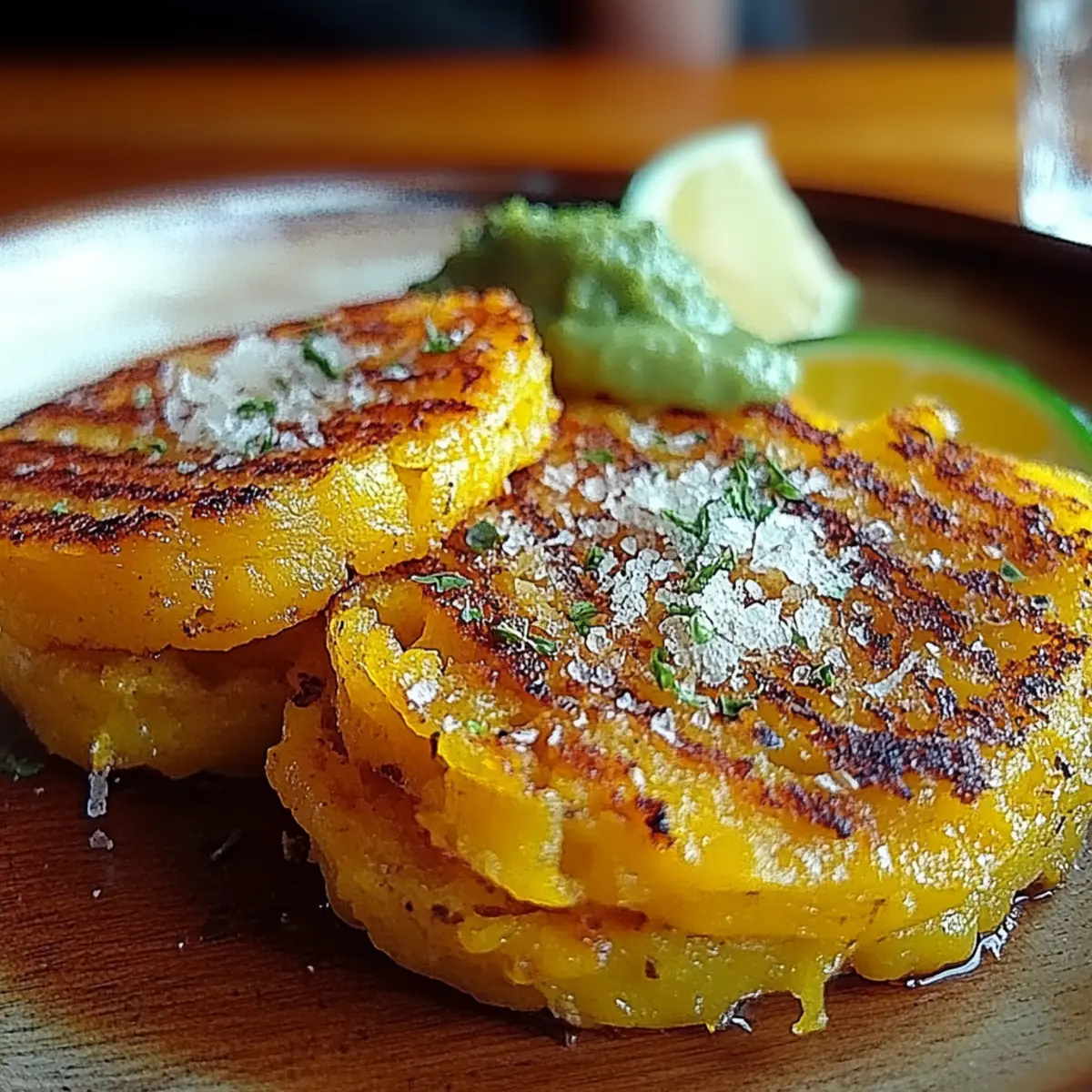 Venezuelan Sweet Corn Cachapas with Melty Cheese