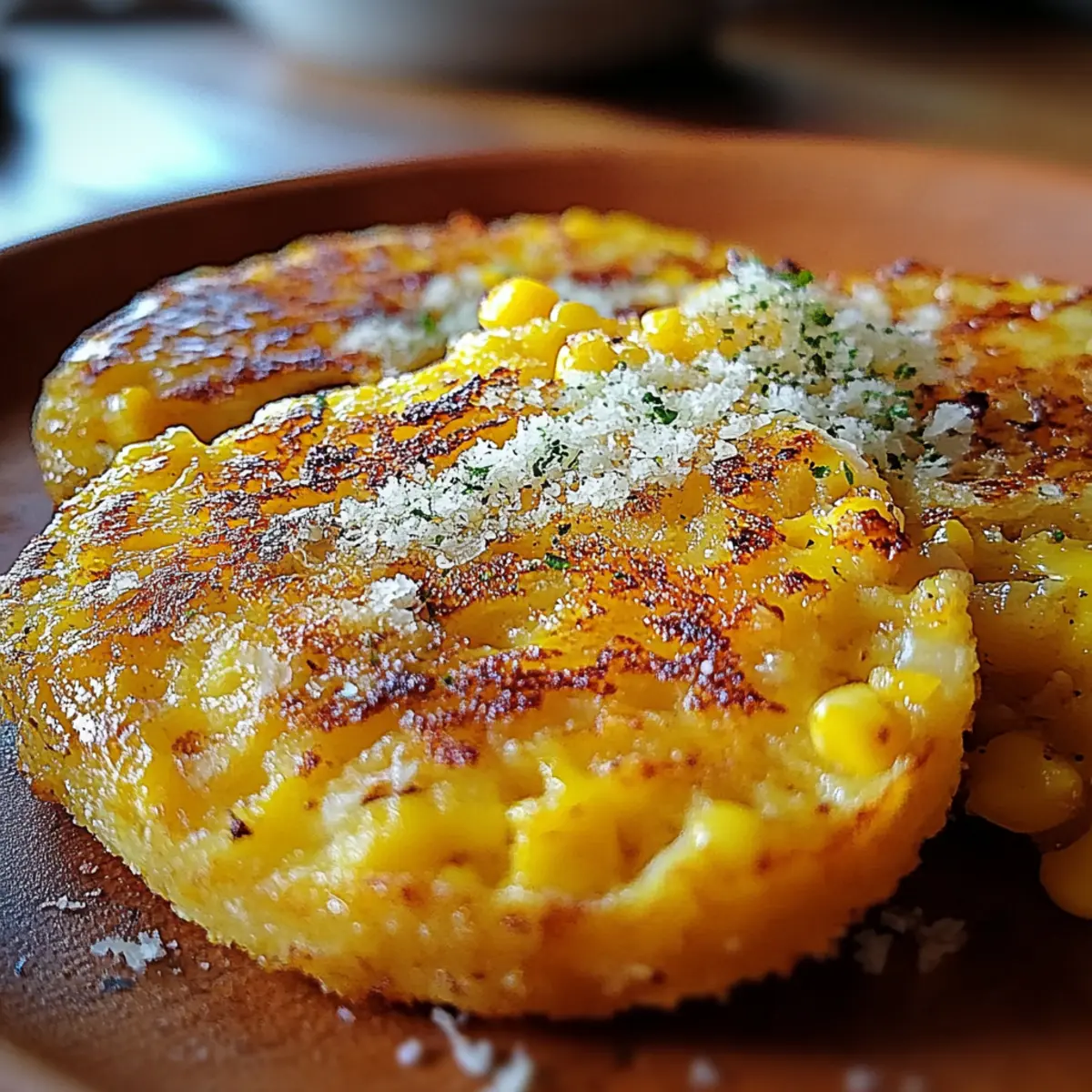 Venezuelan Sweet Corn Cachapas with Melty Cheese