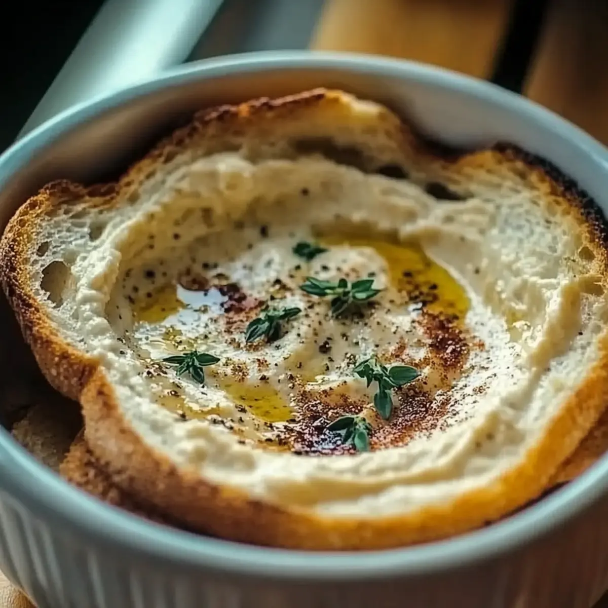 Warm Boursin Dip with Crostini