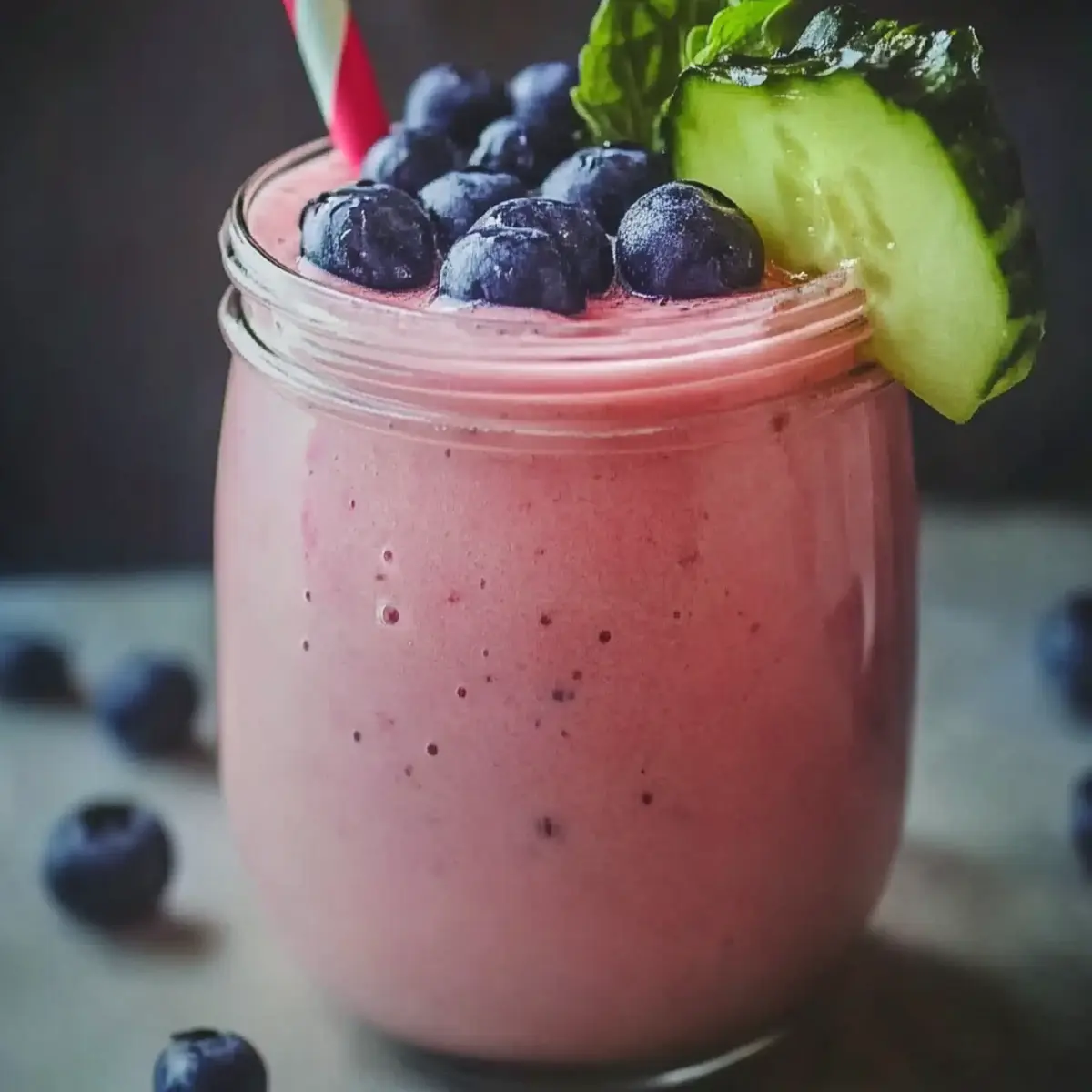 Watermelon Blueberry Protein Smoothie