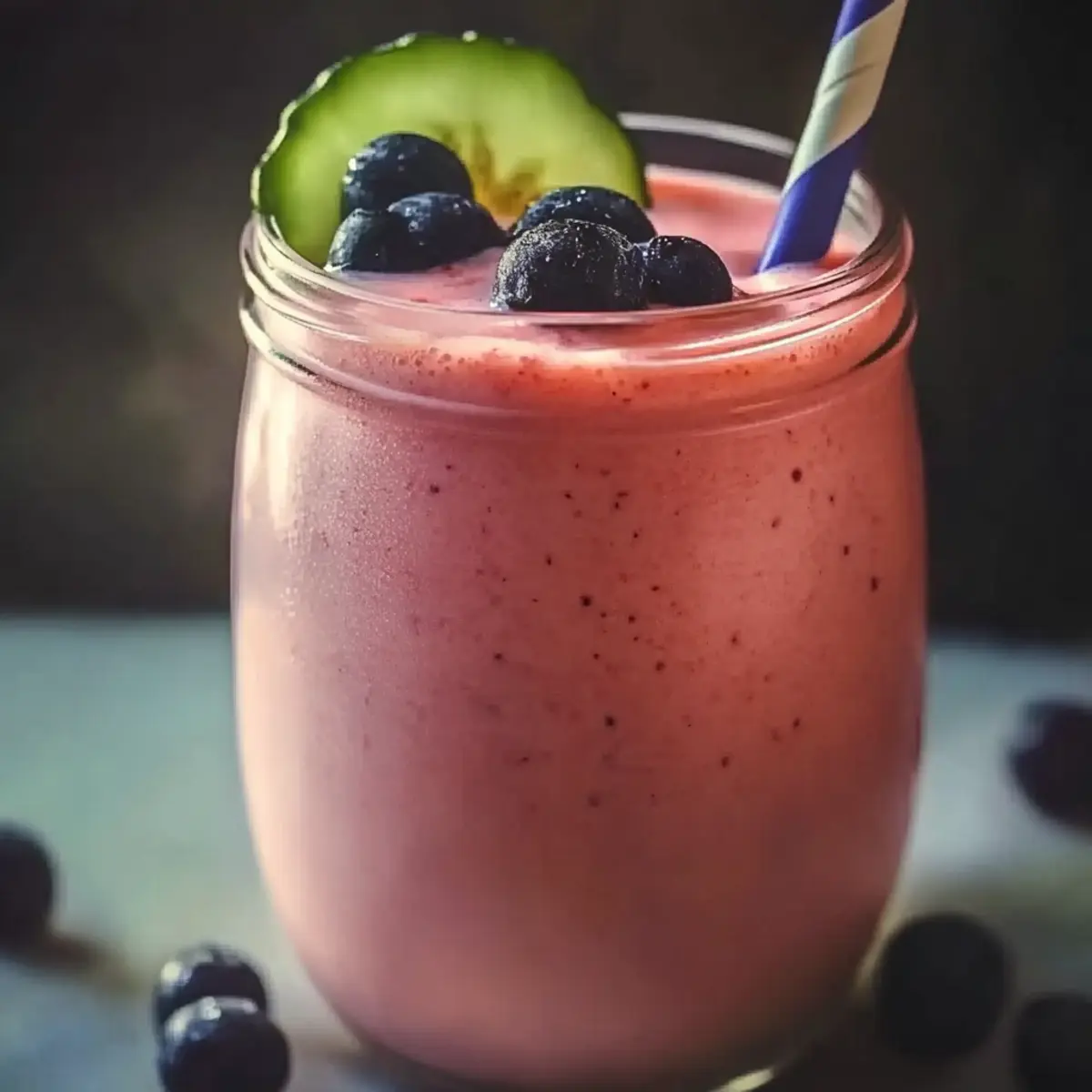 Watermelon Blueberry Protein Smoothie