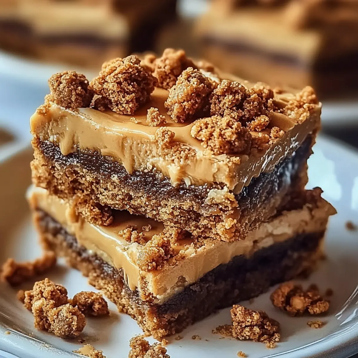 Biscoff Blondies Chewy Cookie Butter Dessert Bars