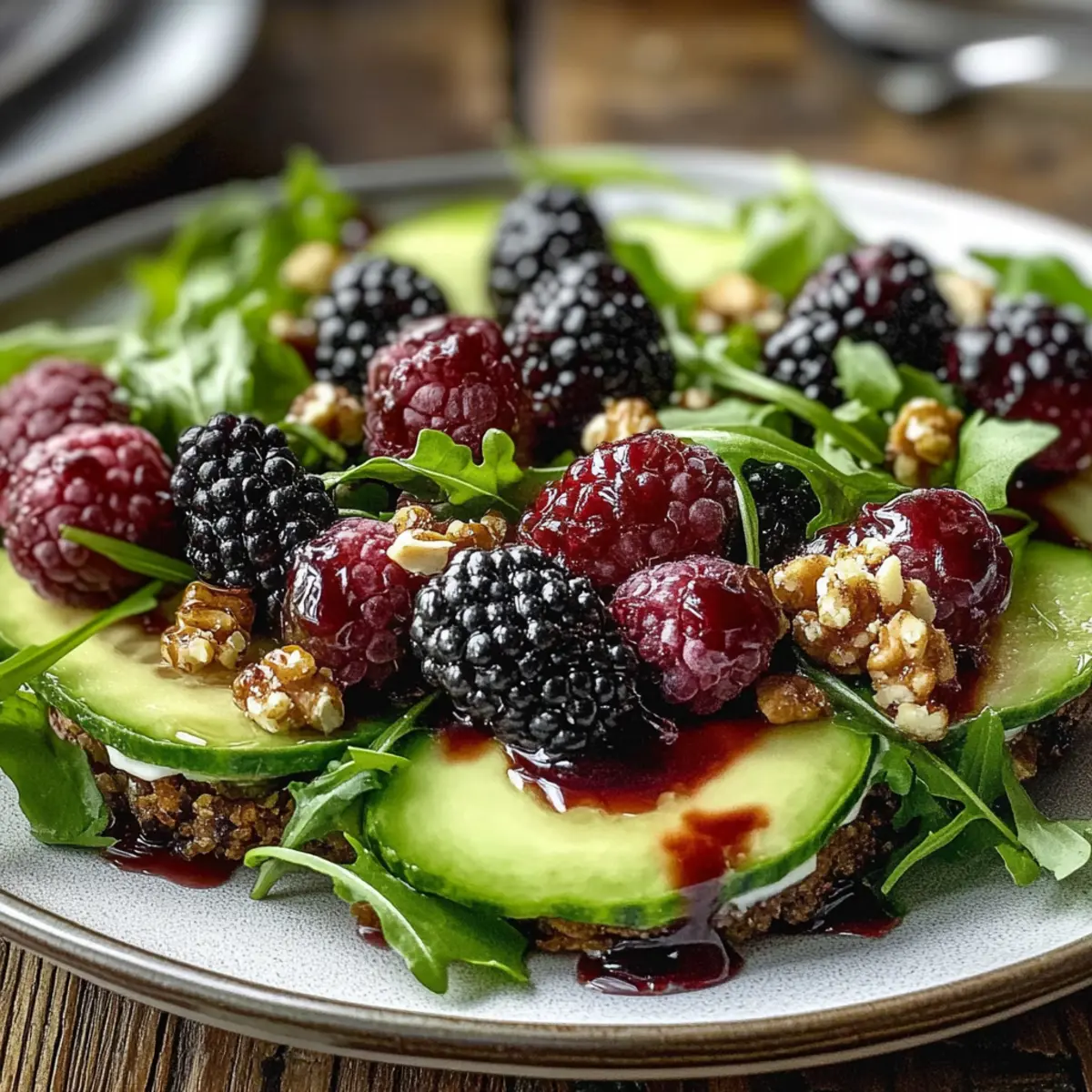 Blackberry Avocado Arugula Salad