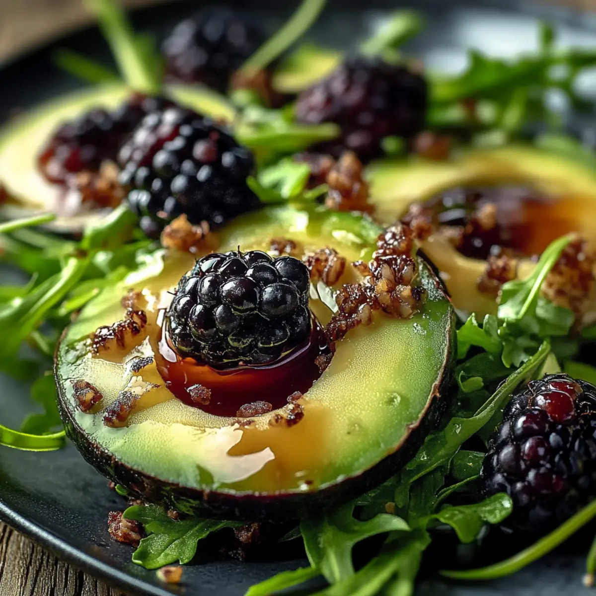 Blackberry Avocado Arugula Salad