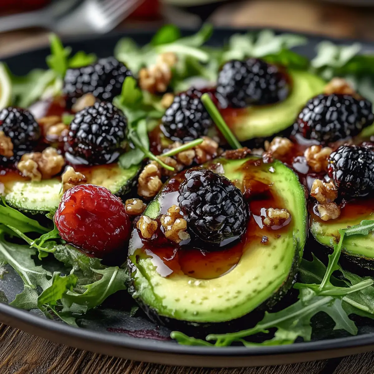 Blackberry Avocado Arugula Salad