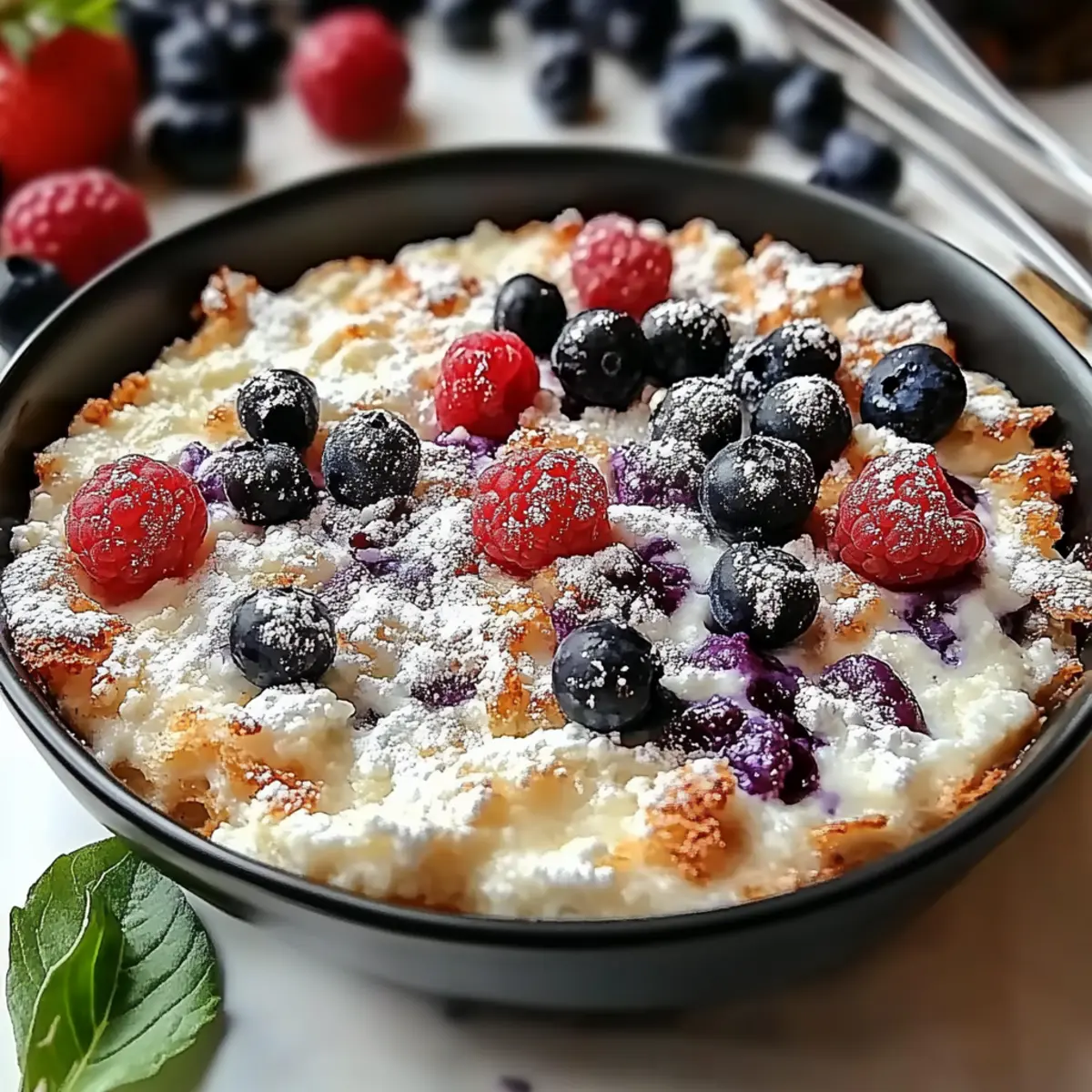 Blueberry Cottage Cheese Breakfast Bake