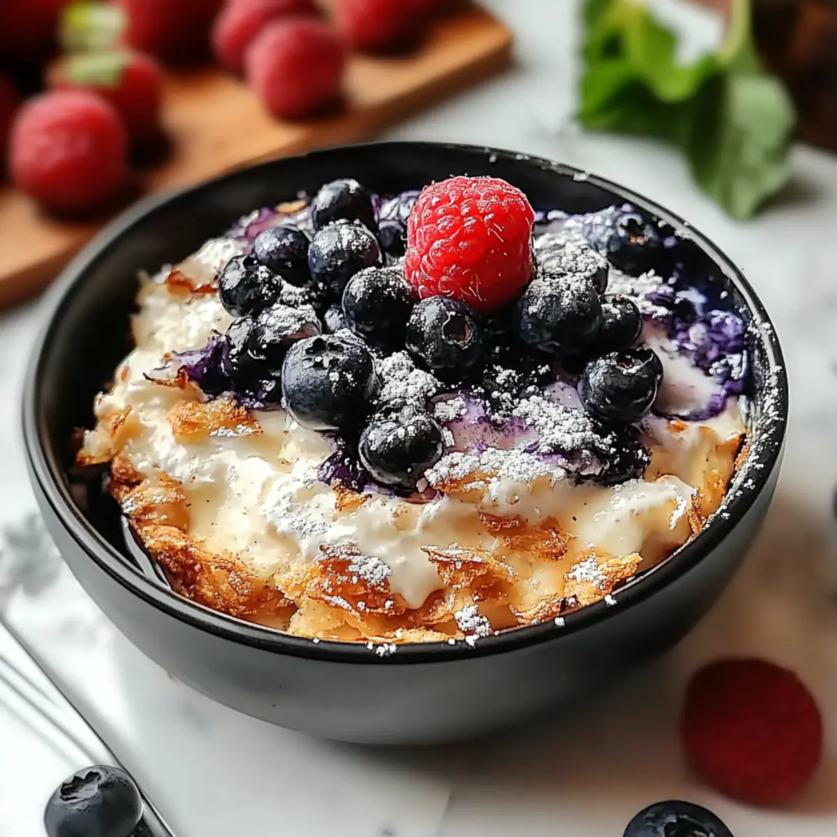 Blueberry Cottage Cheese Breakfast Bake