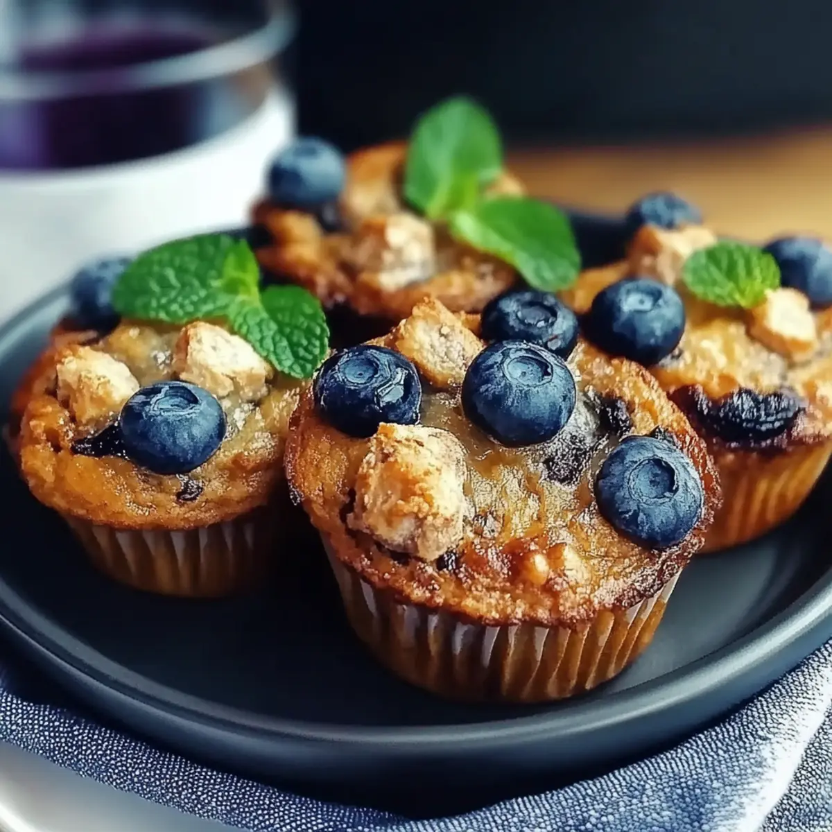 Blueberry Cottage Cheese Muffins
