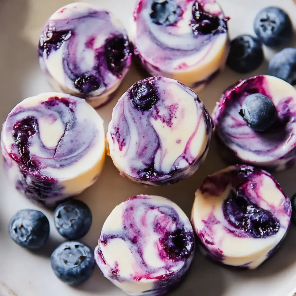 Blueberry Swirl Yogurt Bites
