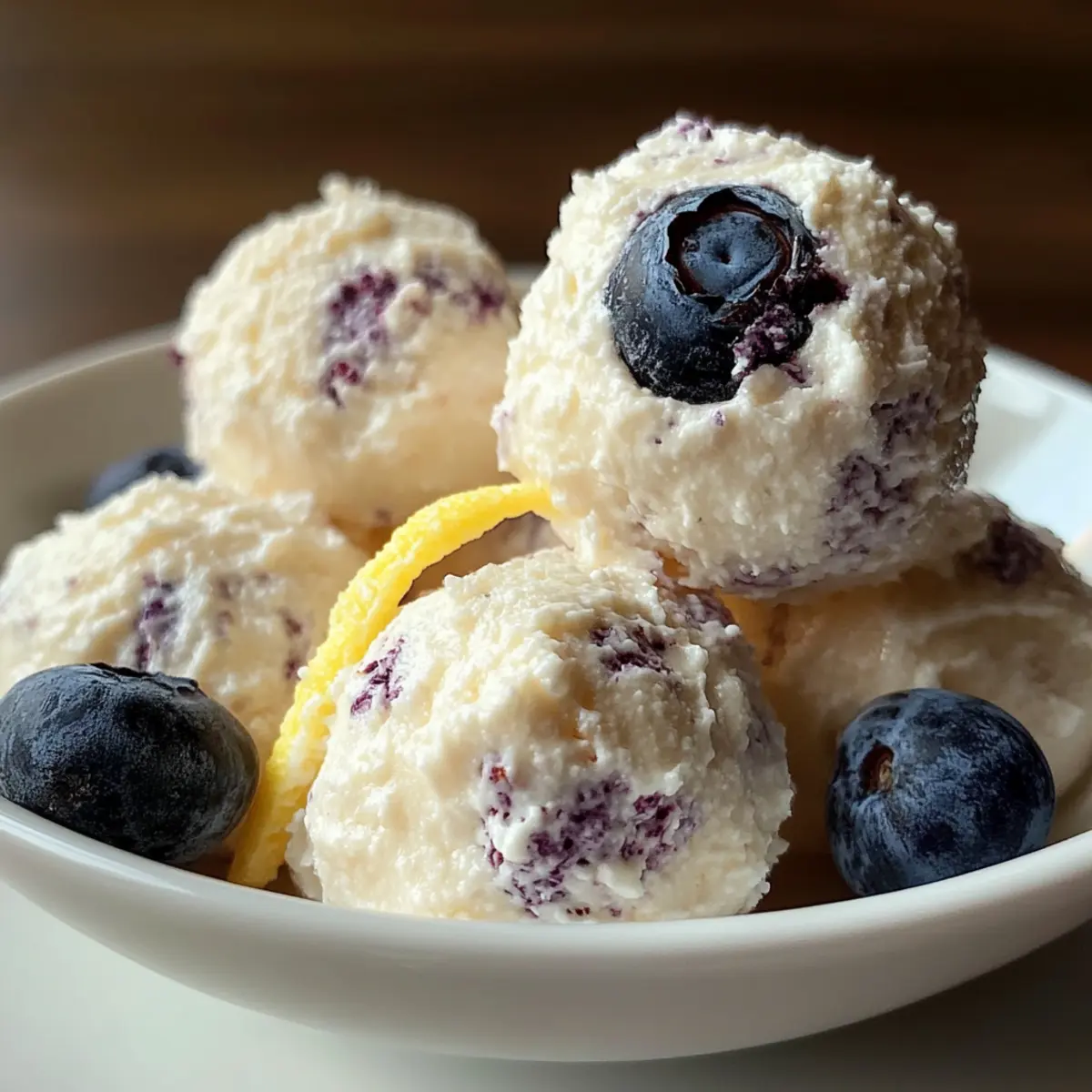 Blueberry and Lemon Zest Cottage Cheese Bites