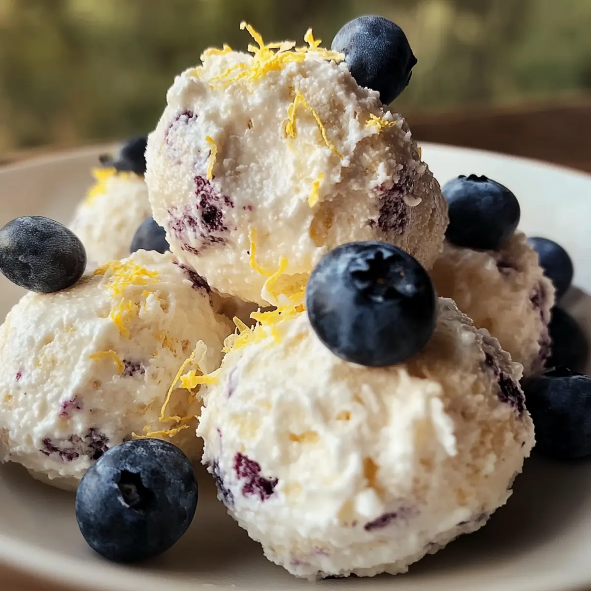 Blueberry and Lemon Zest Cottage Cheese Bites