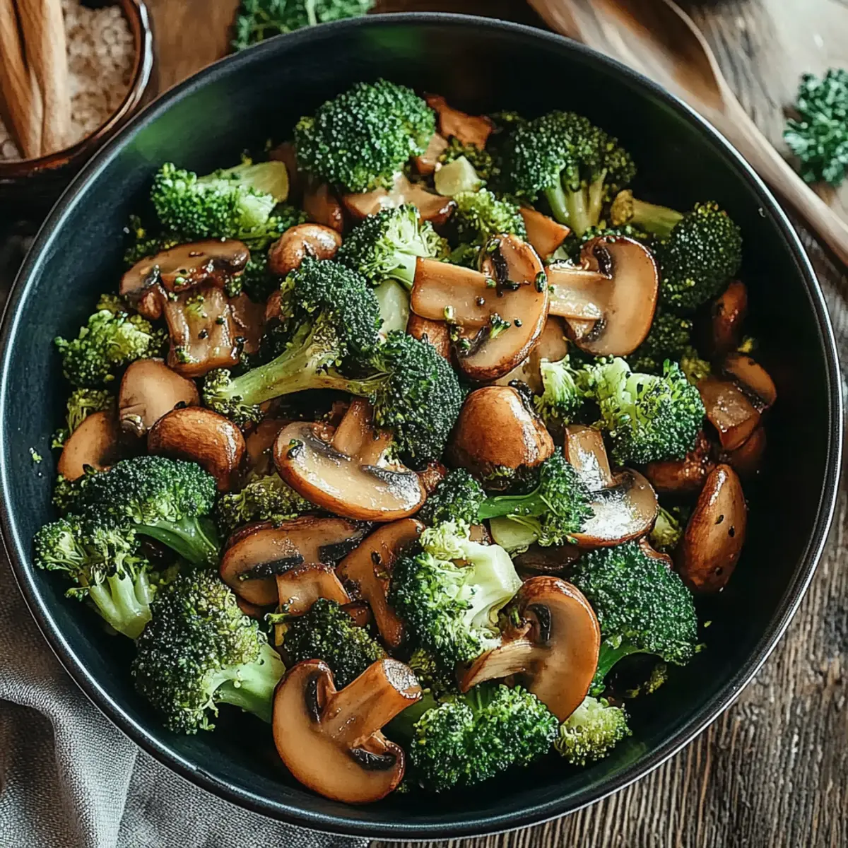 Broccoli and Mushroom Stir Fry