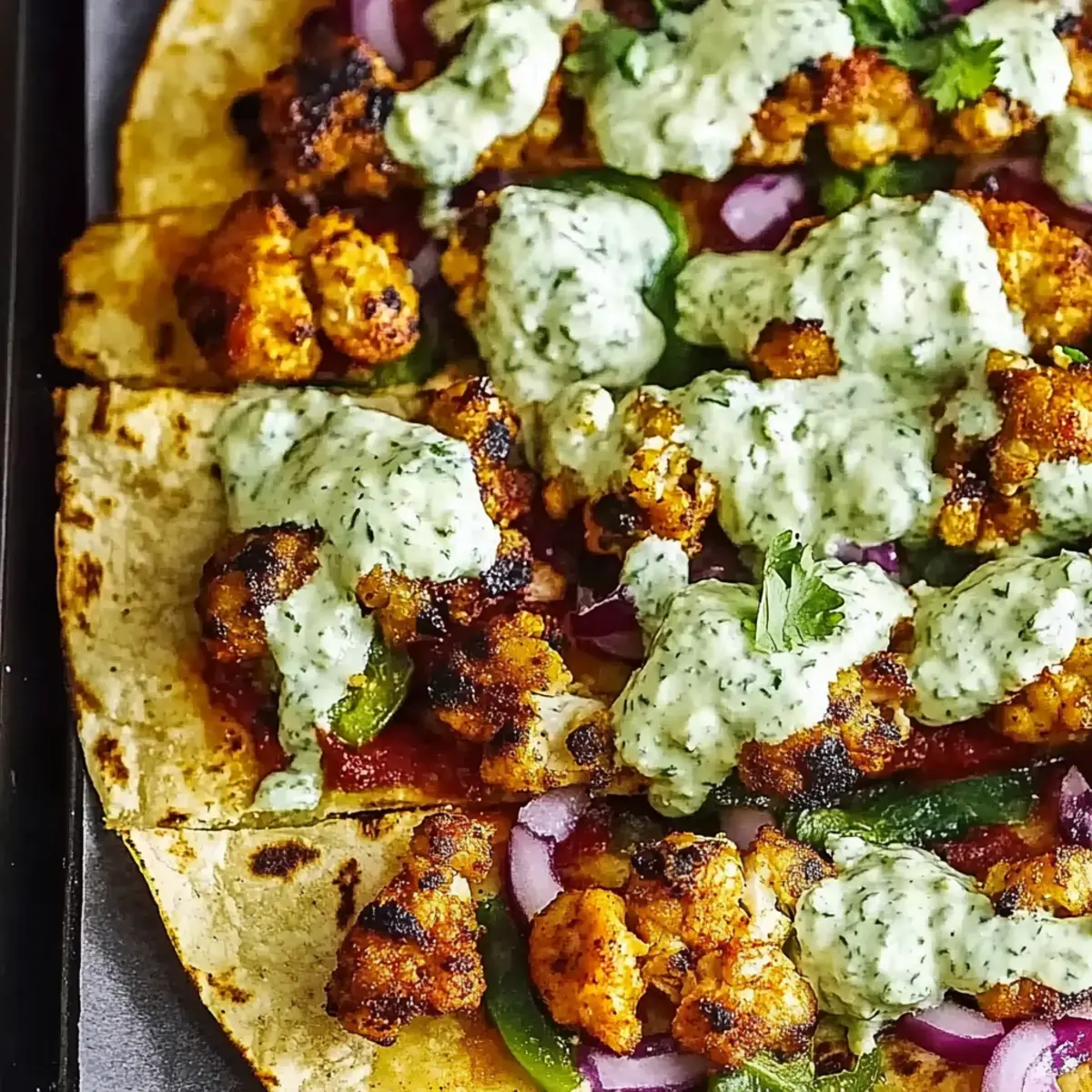 Cauliflower Tacos with Cilantro Lime Crema