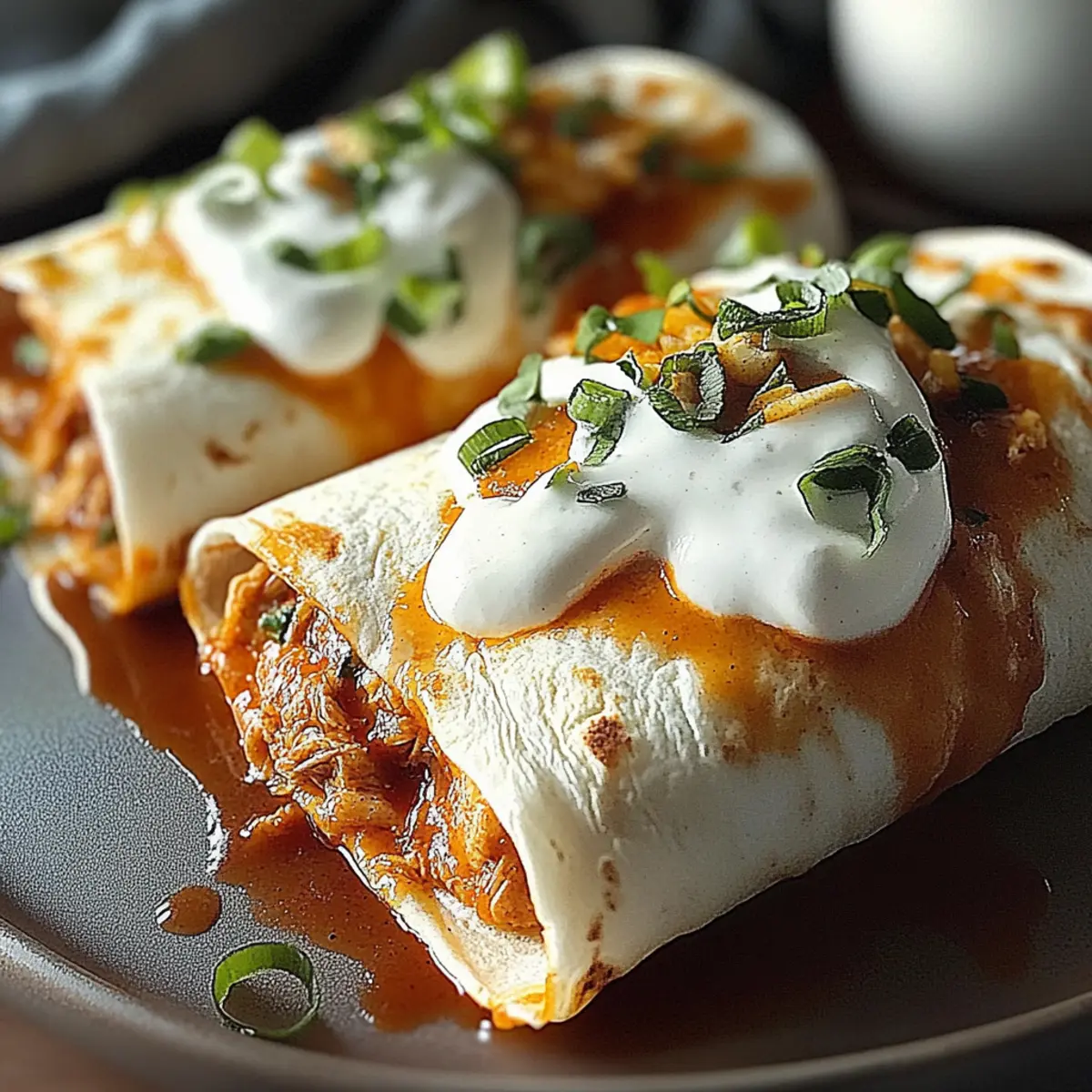 Cheesy Buffalo Chicken Burritos